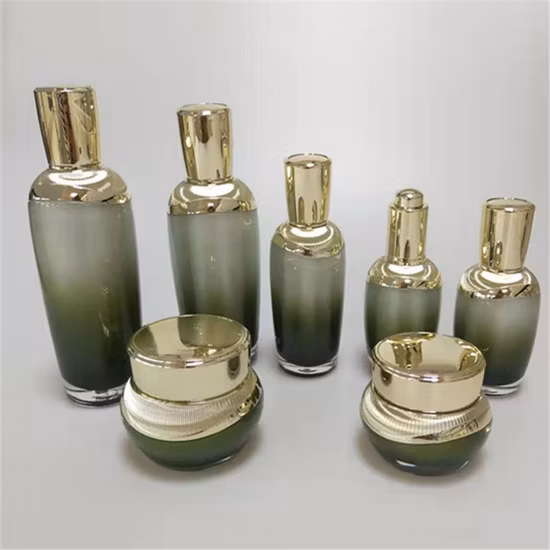 30ml 50ml 100ml Blue Double Layer Vacuum Big Belly Airless Bottle 30g 50g Cream Jar
