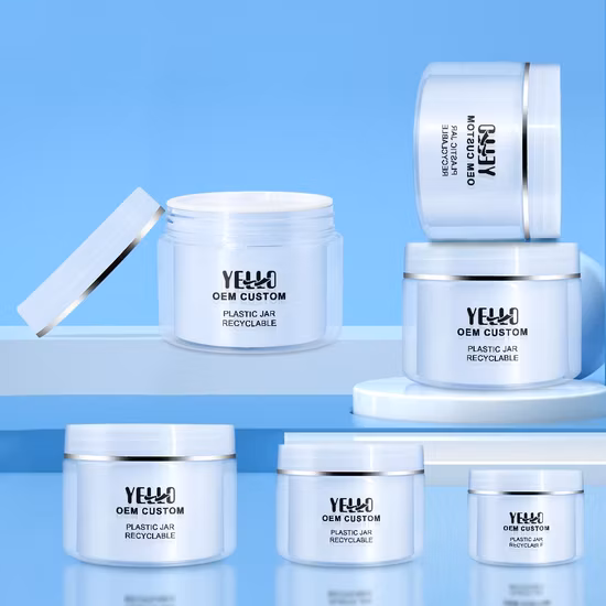 Vente en gros 30g 50g 100g 250g 450g pot de crème d'emballage cosmétique de soins de la peau en plastique pour animaux de compagnie